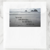 Sticker Rectangulaire Hébreux 12:1 Courons avec endurance... (Sac)