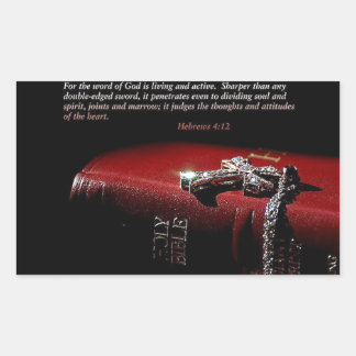 Sticker Rectangulaire Hébreux 4:12