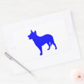 Sticker Rectangulaire Heeler bleu australien (Enveloppe)