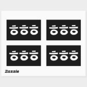 Sticker Rectangulaire HEHEHEHE ㅎ ㅎ ㅎ Coréen Slang (Feuille)