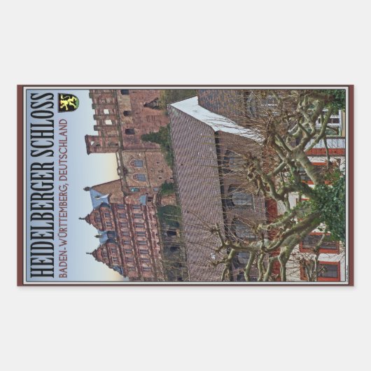 Sticker Rectangulaire Heidelberg - Château du dessous (Devant)