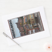 Sticker Rectangulaire Heidelberg - Statue et Château (Enveloppe)