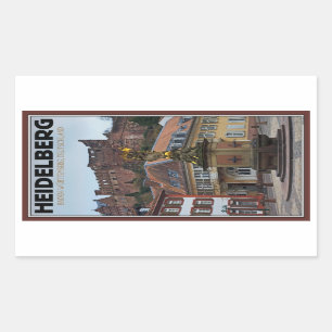 Sticker Rectangulaire Heidelberg - Statue et Château