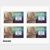 Sticker Rectangulaire Helen Keller Citation Inspirationnelle "Aventure" (Feuille)