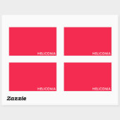 Sticker Rectangulaire Heliconia red color (Feuille)