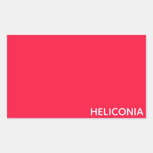 Sticker Rectangulaire Heliconia red color (Devant)