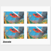 Sticker Rectangulaire Hélicoptère de sauvetage (Feuille)