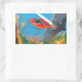 Sticker Rectangulaire Hélicoptère de sauvetage (Sac)