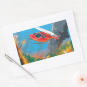 Sticker Rectangulaire Hélicoptère de sauvetage (Enveloppe)