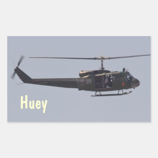 Sticker Rectangulaire Hélicoptère Huey (Devant)