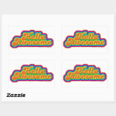 Sticker Rectangulaire Hella Awesome Fun Slogan Design (Feuille)