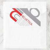 Sticker Rectangulaire Helvetica Typography | Design (Sac)