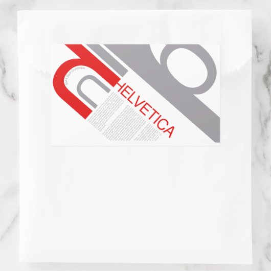 Sticker Rectangulaire Helvetica Typography | Design (Sac)