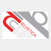 Sticker Rectangulaire Helvetica Typography | Design (Devant)