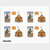 Sticker Rectangulaire Henry hyène camelot (Feuille)