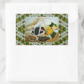 Sticker Rectangulaire HERBAL TEATIME # 2 ~ Scelleur d'enveloppe rectangl (Sac)