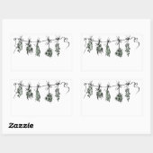 Sticker Rectangulaire Herbes du jardin (Feuille)