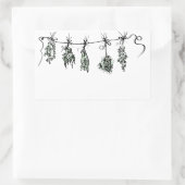 Sticker Rectangulaire Herbes du jardin (Sac)