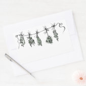 Sticker Rectangulaire Herbes du jardin (Enveloppe)