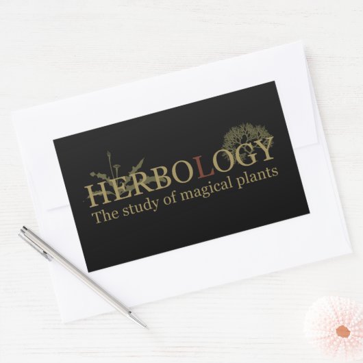 Sticker Rectangulaire herbologie (Enveloppe)