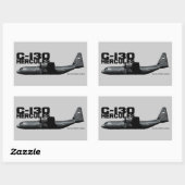 Sticker Rectangulaire Hercules C-130 (Feuille)