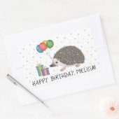 Sticker Rectangulaire Hérisson de Pygmée africaine - Joyeux anniversaire (Enveloppe)
