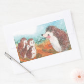 Sticker Rectangulaire Hérisson s'entretenant Illustration (Enveloppe)