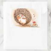 Sticker Rectangulaire Hérisson Yum ! (Sac)