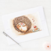 Sticker Rectangulaire Hérisson Yum ! (Enveloppe)