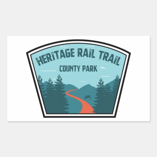 Sticker Rectangulaire Heritage Rail Trail County Park (Devant)