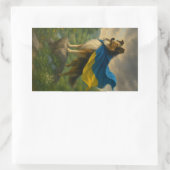 Sticker Rectangulaire Héros Rough Collie (Sac)