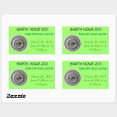 Sticker Rectangulaire Heure de la Terre (Feuille)