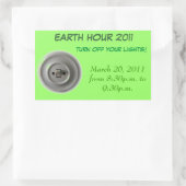 Sticker Rectangulaire Heure de la Terre (Sac)