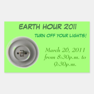 Sticker Rectangulaire Heure de la Terre