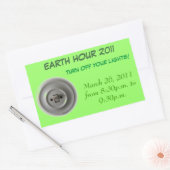 Sticker Rectangulaire Heure de la Terre (Enveloppe)