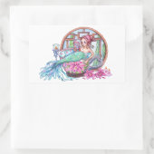 Sticker Rectangulaire Heure du Spa de la sirène (Sac)
