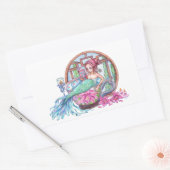 Sticker Rectangulaire Heure du Spa de la sirène (Enveloppe)