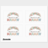 Sticker Rectangulaire Heureuse d'être appelée Mamaw (Feuille)