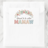 Sticker Rectangulaire Heureuse d'être appelée Mamaw (Sac)