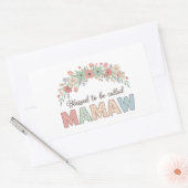 Sticker Rectangulaire Heureuse d'être appelée Mamaw (Enveloppe)