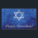 Sticker Rectangulaire Heureuse Hanoukka Star de David<br><div class="desc">Joyeux Hanoukka avec Star of David design.</div>