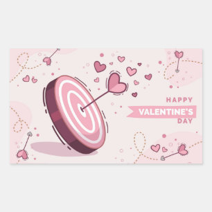 Sticker Rectangulaire Heureuse Sainte-Valentin