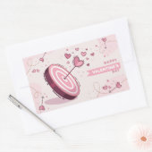 Sticker Rectangulaire Heureuse Sainte-Valentin (Enveloppe)