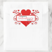 Sticker Rectangulaire Heureuse Sainte-Valentin (Sac)