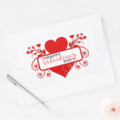 Sticker Rectangulaire Heureuse Sainte-Valentin (Enveloppe)
