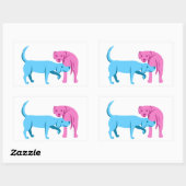 Sticker Rectangulaire Heureux de vous rencontrer (Feuille)