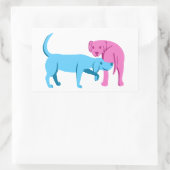Sticker Rectangulaire Heureux de vous rencontrer (Sac)