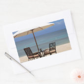 Sticker Rectangulaire Heureux dehors (Enveloppe)