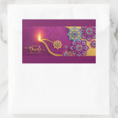 Sticker Rectangulaire Heureux Diwali (Sac)