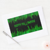 STICKER RECTANGULAIRE HEUREUX HALLOWEEN ! (Enveloppe)